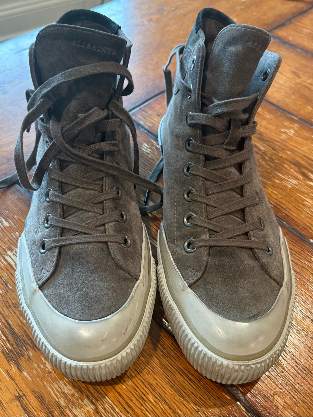 AllSaints Men's Lace-Up Sneakers in Black and White
